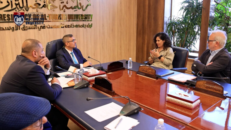 كلية الإعلام بجامعة التراث تبحث مع أكاديمية فرانس ميديا موند تطوير مناهج كلية الإعلام وبرامج تدريب طلبتها